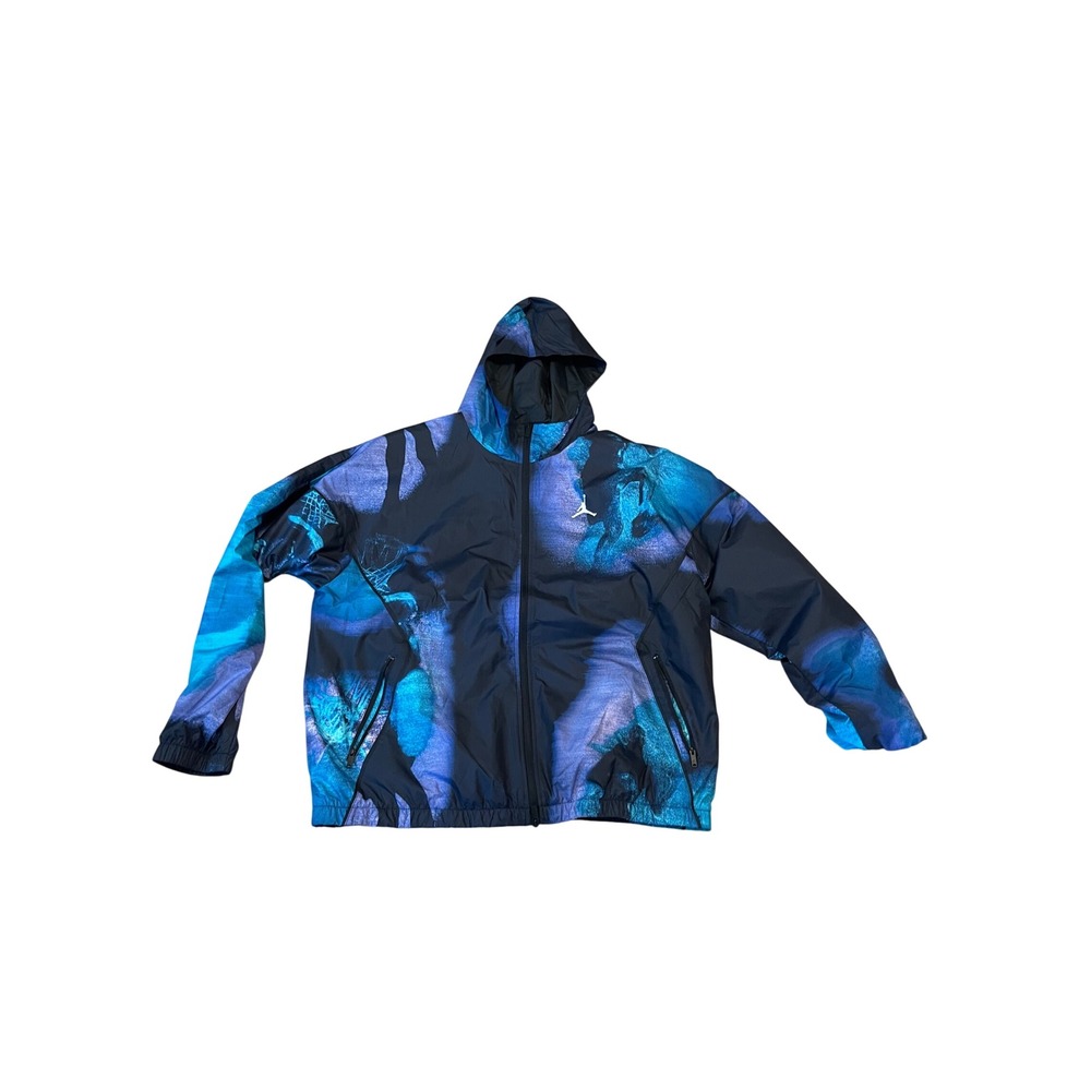 Jordan Brooklyn Dream Dunk Draft Jacket Mens XL Blue Purple Galaxy Windbreak I08